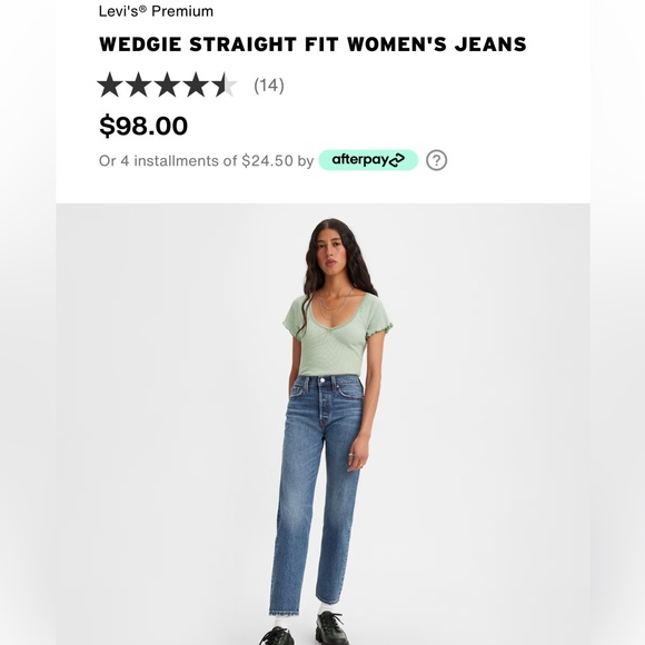 New Levi’s Straight Fit High Rise /Women’s Jeans Size 27 - Picture 7 of 7